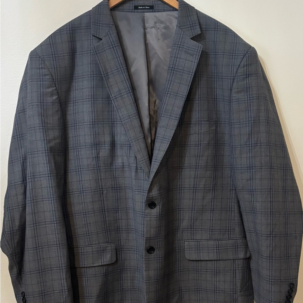 Pronto Uomo Platinum 100% Italian Merino Wool Glen plaid Sport Coat